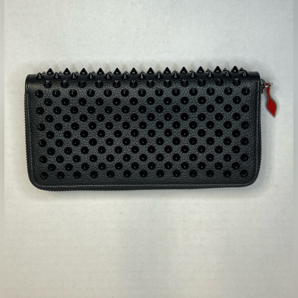 Christian‎ Louboutin Panettone spiked wallet black and red